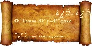 Ölbaum Árvácska névjegykártya